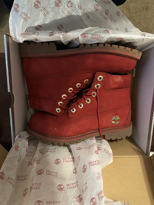 Timberland 6'' Premium Boot Red Limited Release Boys Size 7 TB0A1KRD