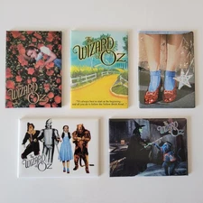 Wizard of Oz 5pc Magnet Set Dorothy Scarecrow Tin Man Lion Witch 3.5"x2.5"