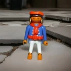 Geobra Playmobil Vintage Figures Community Workers Toy 3"