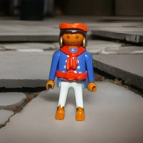 Geobra Playmobil Vintage Figures Community Workers Toy 3"