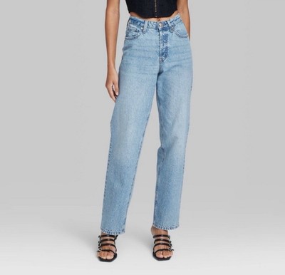 Women's High-Rise EasyRigid Straight Jeans - Wild Fable Medium Wash Size 6