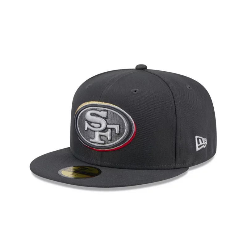 Casquette NFL San Francisco 49ers New Era Draft 24 59Fifty Gris tailledégradée