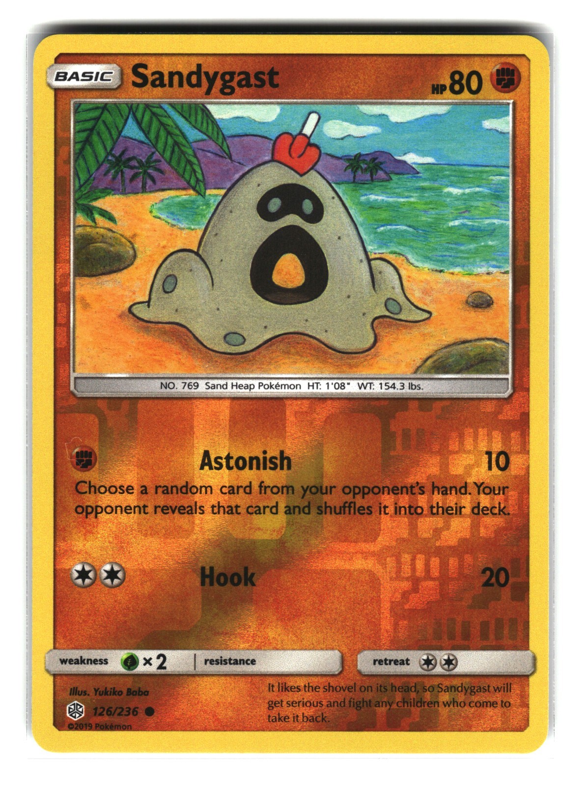 Pokemon Sandygast 126/236 Unified Minds Reverse Holo