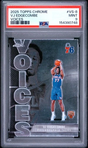 2025 Topps Chrome VJ Edgecombe Base (PSA 9)