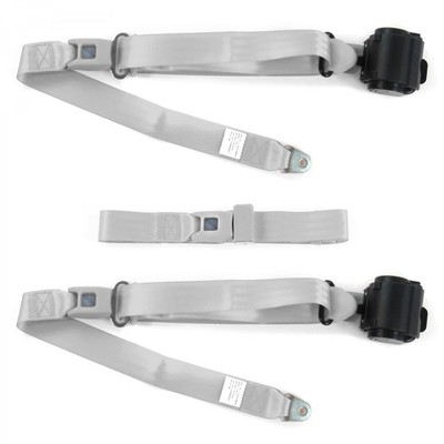 AMC Eagle 1979 - 1987 Standard 3pt G/G Retractable Bench Seat Belt Kit - 3 Belts