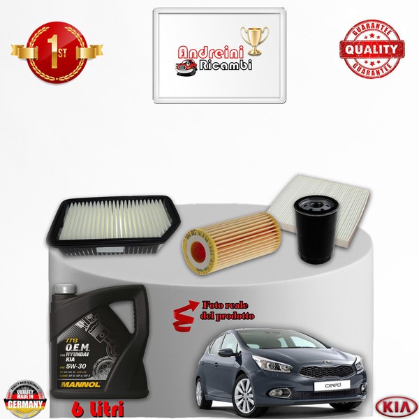 Inspektionskit Filter + ÖL Kia Cee'd II 1.6 Crdi 94KW 128CV Von 2012->-image