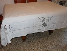 Tovaglia lino+ 6 tovaglioli cm. 202x168  B2 Linen Tablecloth nappe en lin  °