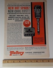 Mallory Mini Magneto Original 1961 Ad Mallory Mini Magneto Original 1961 Ad