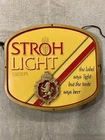 Vintage Stroh Light Beer Light Up Sign, Stroh's Brewing Co Man Cave Bar