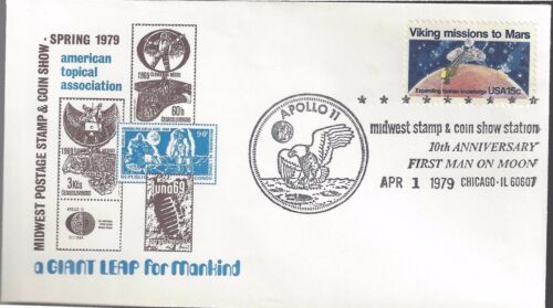 1979 10e anniversaire Apollo XI, saut de géant pour l'humanité, Midwest S&C 2 - Photo 1/1