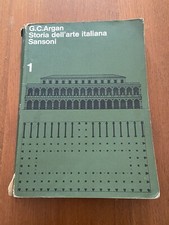 G.C. ARGAN STORIA DELL'ARTE ITALIANA VOL. 1 SANSONI VINTAGE ANNO 1975