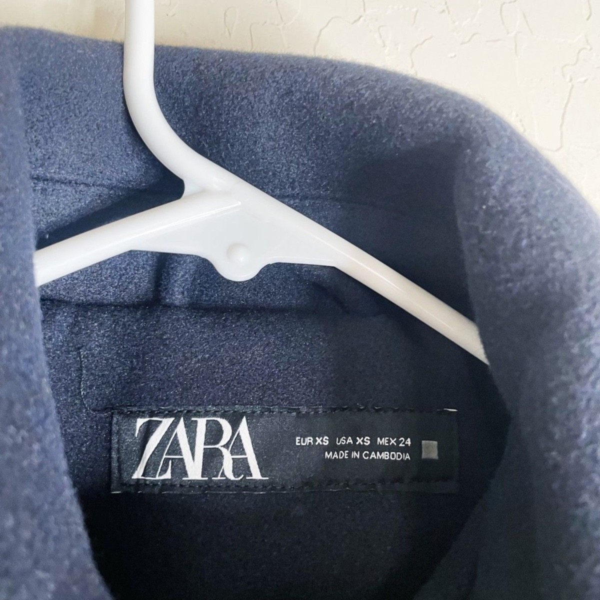 関税負担★ZARA★SOFT JACKET Zara Navy Button Soft Jacket | eBay