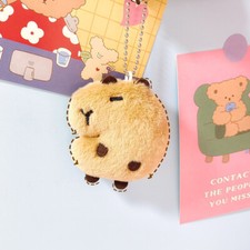 Kawaii Capybara Squeak Keychain Pendant Cartoon Cute Plush Doll Toy Bag Pendant