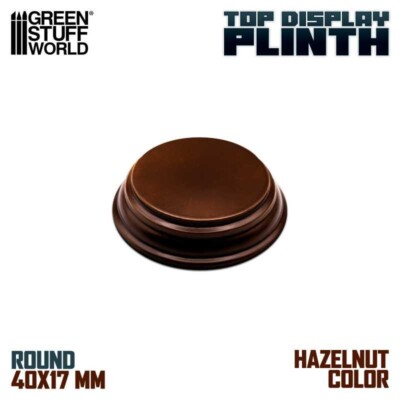 Runde Holzsockel 4x4 cm - Haselnuss - MDF Holz Basen Miniaturen