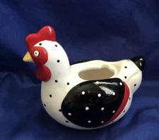 Russ Berrie & Co Ceramic Hen Rooster Condiment Jam Jar Sugar Bowl Vintage