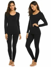 Women's Thermal Underwear Set, Winter Compression Long Johns Base Layer Skiing