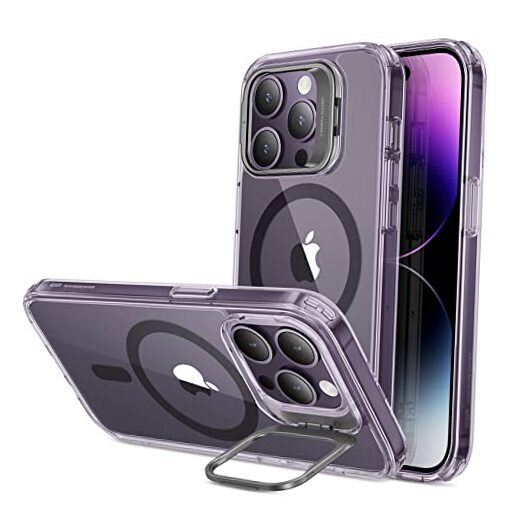 for Case, Compatible with MagSafe, Built-in Camera iPhone 14 Pro Clear Purple