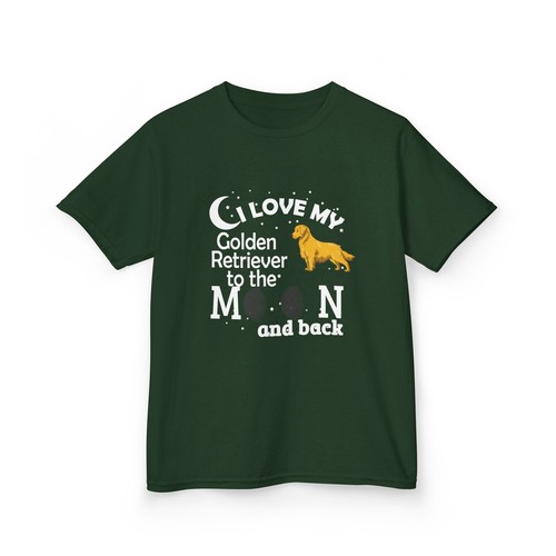 I Love My Golden Retriever Tee, Kids Dog Lover Shirt, Pet Gift, Animal - Picture 22 of 53