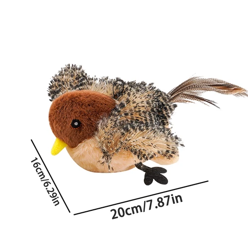 Bird Cat Toy Simulated Chirping Bird Interactive Cat Toy Rechargeable Flapping - Picture 5 of 12