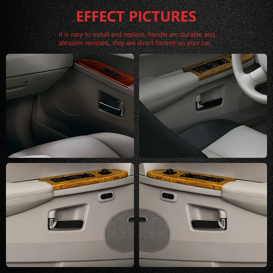 Manija de puerta interior gris para Jeep Grand Cherokee 05-11 delantera trasera izquierda derecha 4 piezas Foto 3 de 4