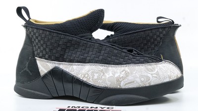 air jordan 15 black and gold
