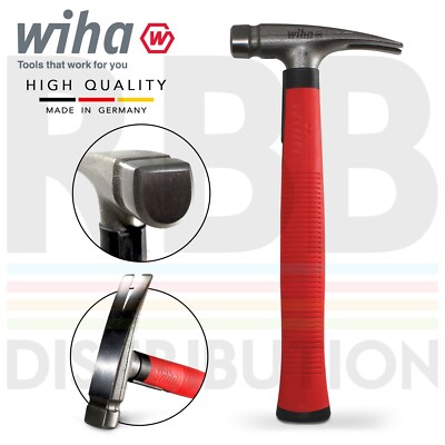 Wiha 42071 Electrician's Hammer Ergonomic Grip 300g Framing Hammer Head Electric