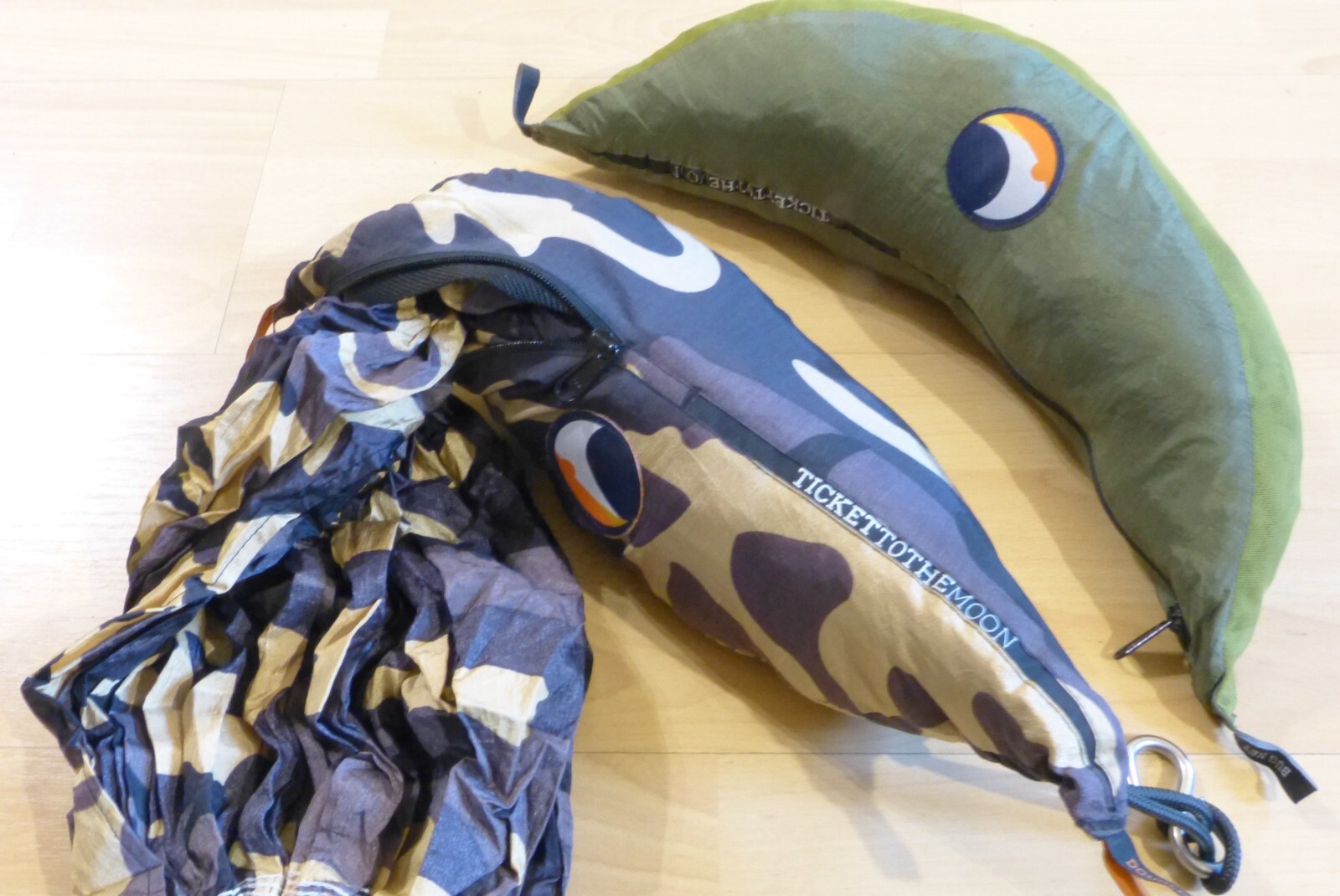 Hamac de bivouac Ticket To The Moon camouflage avec fixations pour camping en forêt