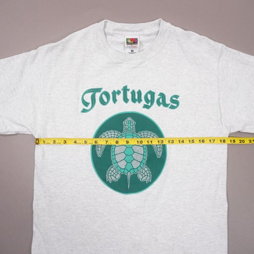 T-shirt vintage Tortugas tartaruga grafica uomo media grigio erica manica corta - Foto 6 di 7