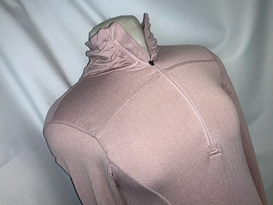 Pullover Mondetta Yoga XS Mujer Rosa 1/4 Cremallera Poli Agujeros para Pulgar Como Nuevo YGI L0-482 Foto 3 de 4