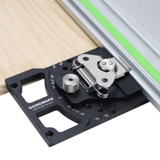 Adjustable Angle Track Saw Square with -60° to 60° Quick Positive Angle StopG...