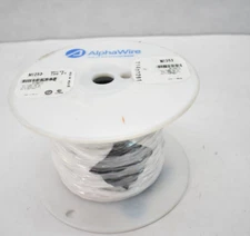 Alpha Wire M1253 High Low Temperature Cable Silver Plated Copper White Spool