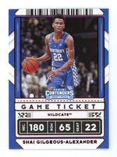 2020-21 Contenders Draft Picks Variation Game Ticket Red Shai Gilgeous-Alexander