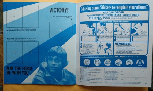 1983 STAR WARS UNUSED STICKER ALBUM) PANINI TOPPS ITALY VINTAGE ROTJ RETURN JEDI - Picture 6 of 6