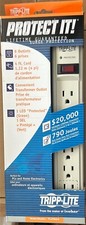 Surge Protection. 6 Outlets, 4ft Cord, 120V, 1 LED Protected Green Home/Office