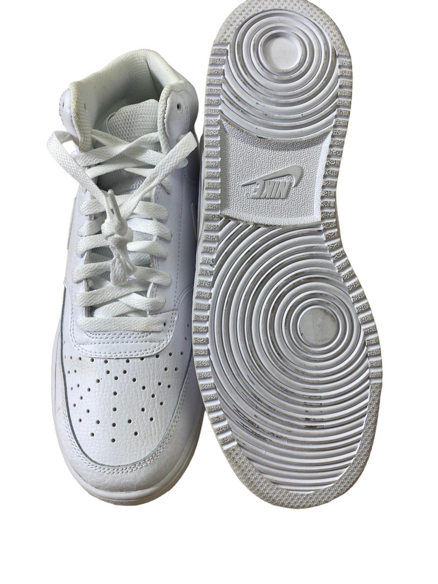 Nike Court Vision Mid 'Triple White' MISMATE Mens Size L:10