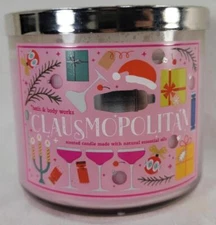 Bath Body Works Candle CLAUSMOPOLITAN Scented 3-wick Jar 14.5 oz Cherry Seltzer