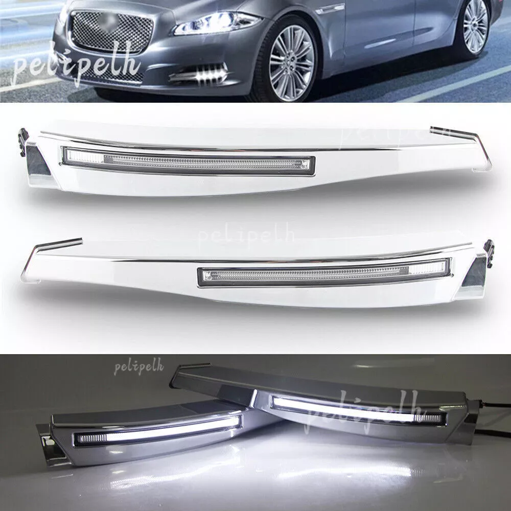 For Jaguar XF 2008 2010 Left Right LED Daytime Running Light DRL