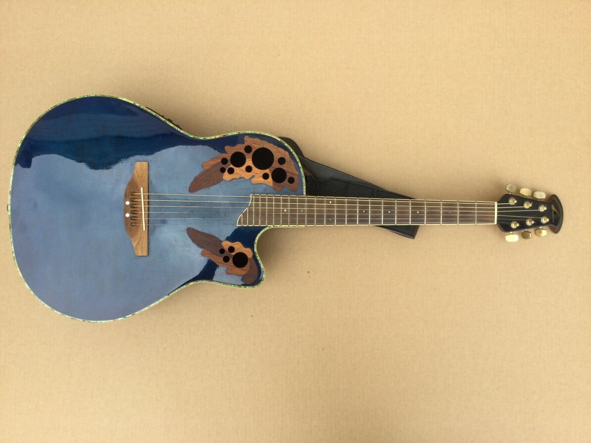 ギター ovation guitar Acoustic Guitar Ovation w/Pickup Equaliser Blue and Black Plastic