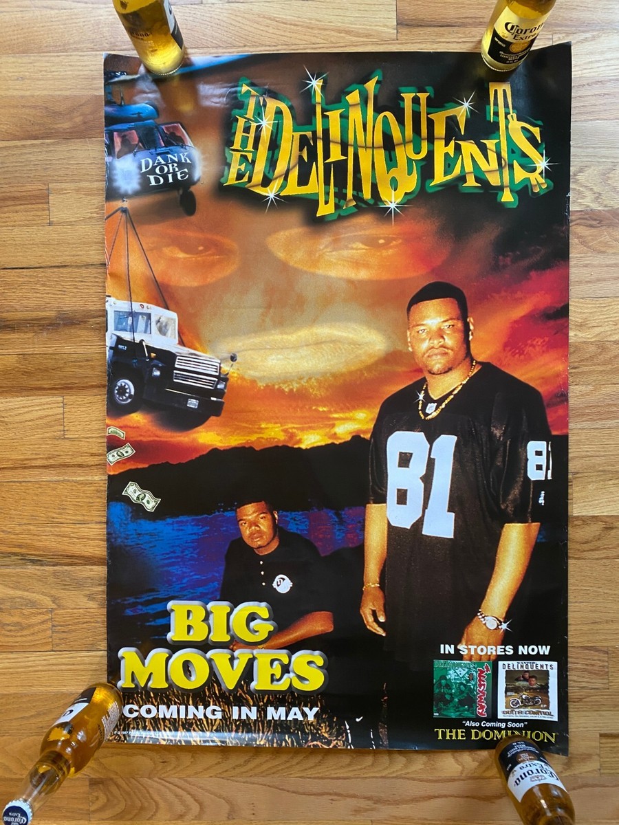Poster: The Delinquents: Big Moves promo 1997 original rap hip-hop