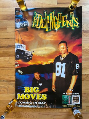 Poster: The Delinquents: Big Moves promo 1997 original rap hip-hop