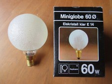 PAULMANN MINI - GLOBE G60 EISKRISTALL KLAR 136.60 WEIß E14 60W Glühbirne DIMMBAR