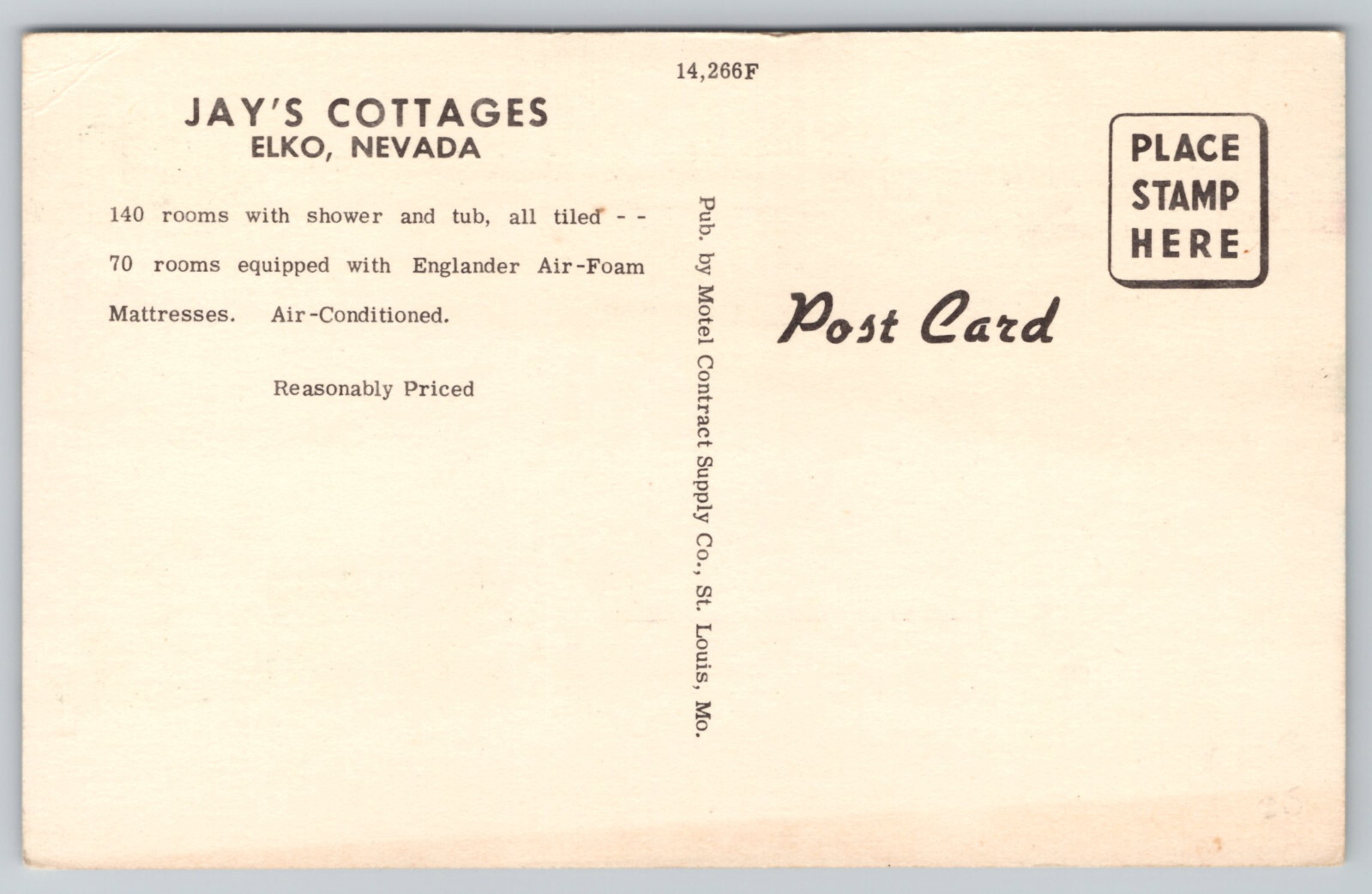 Elko NV Nevada Jays Cottages Shell Gas Classic Cars Postcard