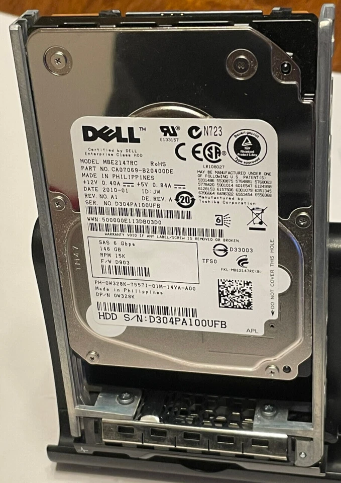 Dell MBE2147RC 146GB Internal 15000RPM 2.5" (W328K) HDD - Image 2 of 2