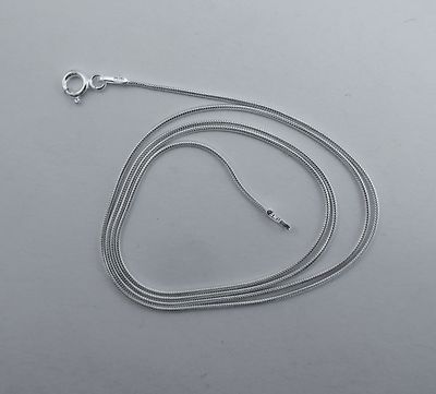 Schlangenkette 0,9 mm dünn italienisches Sterlingsilber 14,16,18,20,22,24,30 Zoll 925 NEU