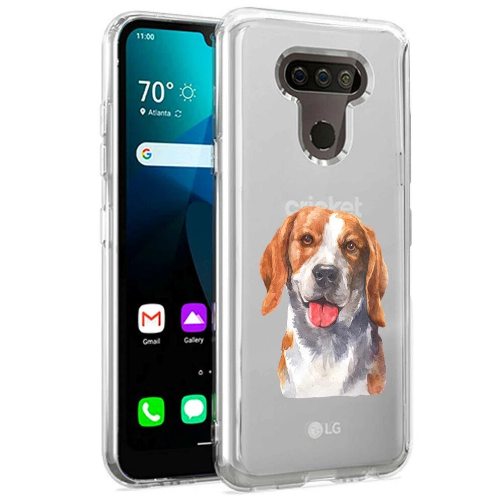 Phone Case for LG Harmony 4,Premier Pro Plus,K41, Dog Watercolor 15 Print