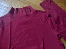 Womens Croft & Barrow 100% Cotton Long Sleeve Mock Neck Turtleneck Shirt