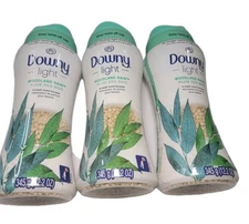 3 Bottles Downy Light Scent Booster Beads for Laundry Woodland Rain Scent 12.2oz