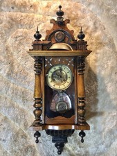 Antique,Germany,Junghans,Strikes ,Clock,& Carving Brass Dial,Large French Bell