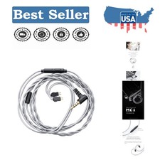 Stylish Black Braided Microphone Cable - Ideal for Audio Monitoring Music
