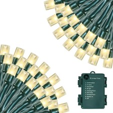 Battery Operated Christmas Lights, 33 FT 100 LED Mini String Lights with Timer a